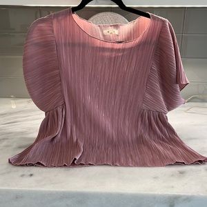 Madewell mauve short sleeve blouse